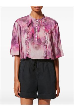 Top Vaporoso Veelia In Voile Di Cotone Stampato MARANT ÉTOILE | HT0854FAD1J13E40PK